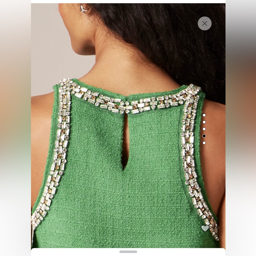 J.crew collection Rhinestone Embellished Tweed Top nwt - Picture 2 of 5